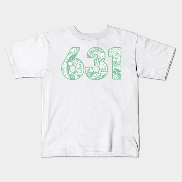 The 631 Area Code Kids T-Shirt by emilystp23